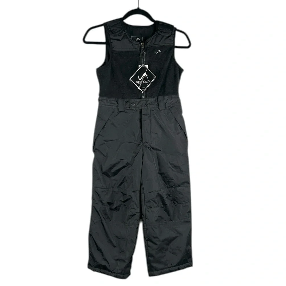 Vertical 9 Black Unisex Winter One Piece‎ Snow Suit Bib Size 8 Medium New Tags!